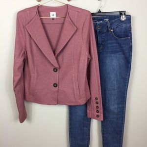 CAbi Applaud Blazer Jacket In Mauve Pink